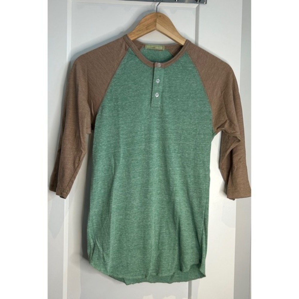 Alternative Earth XS Henley Raglan Eco minimal capsule mindful Conscious‎
